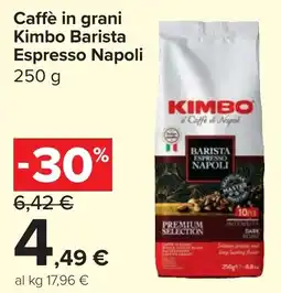 Carrefour Market Caffè in grani Kimbo Barista Espresso Napoli offerta