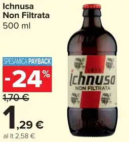 Carrefour Market Ichnusa Non Filtrata offerta