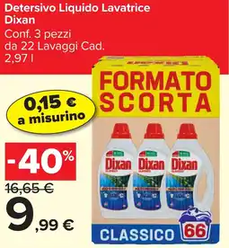 Carrefour Market Detersivo Liquido Lavatrice Dixan offerta
