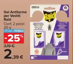 Carrefour Market Gel Antitarme per Vestiti Raid offerta