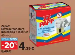 Carrefour Market Zzpaff Elettroemanatore Insetticida + Ricarica offerta