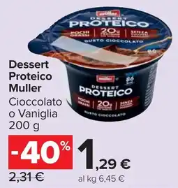 Carrefour Market Dessert Proteico Muller offerta