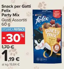 Carrefour Market Snack per Gatti Felix Party Mix offerta