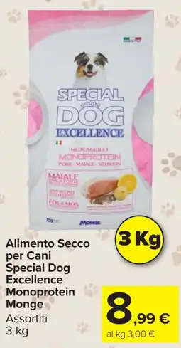 Carrefour Market Alimento Secco per Cani Special Dog Excellence Monoprotein Monge offerta