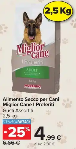 Carrefour Market Alimento Secco per Cani Miglior Cane I Preferiti offerta