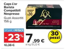 Carrefour Caps L’or Barista Compatibili Nespresso offerta