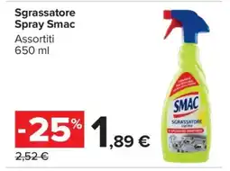 Carrefour Sgrassatore Spray Smac offerta