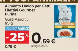 Carrefour Alimento Umido per Gatti Filettini Gourmet Purina offerta
