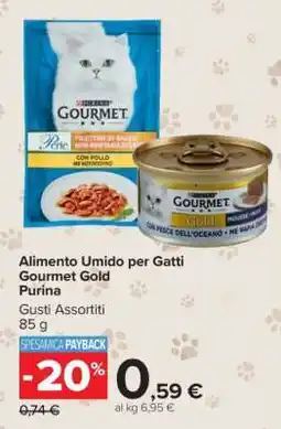 Carrefour Alimento umido per gatti Gourmet Gold Purina offerta