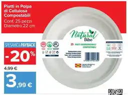 Carrefour Piatti in Polpa di Cellulosa Compostabili offerta