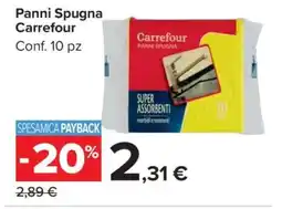 Carrefour Panni Spugna Carrefour offerta
