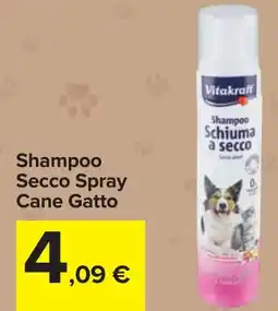 Carrefour Market Shampoo Secco Spray Cane Gatto offerta