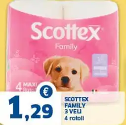 Sigma Scottex family 3 veli 4 rotoli offerta