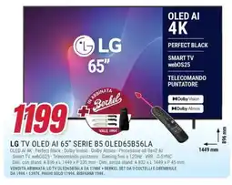 Trony LG TV OLED AI 65" SERIE B5 OLED65B56LA offerta