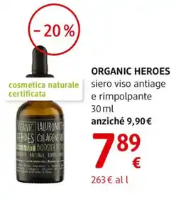 dm drogerie markt ORGANIC HEROES siero viso antiage e rimpolpante offerta
