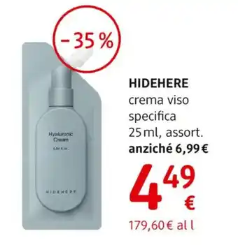 HIDEHERE crema viso specifica