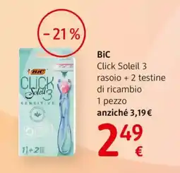 dm drogerie markt BiC Click Soleil 3 rasoio + 2 testine di ricambio offerta