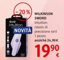 dm drogerie markt WILKINSON SWORD Intuition rasoio di precisione 4in1 offerta