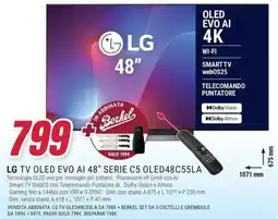 Trony LG TV OLED EVO AI 48" SERIE C5 OLED48C55LA offerta