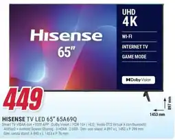 Trony HISENSE TV LED 65" 65A69Q offerta