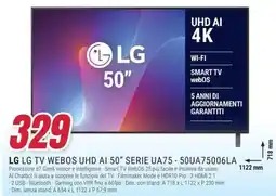 Trony LG LG TV WEBOS UHD AI 50" SERIE UA75-50UA75006LA offerta