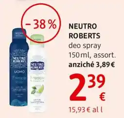 dm drogerie markt NEUTRO ROBERTS deo spray offerta