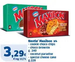 Sigma Nestle' Maxibon x4 cookie choco chips, choco brownle offerta