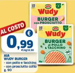 Sigma Aia wudy burger con pollo e tacchino, con prosciutto cotto offerta