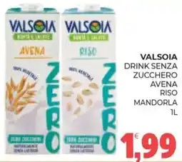 Eté Valsoia drink senza zucchero avena riso mandorla offerta