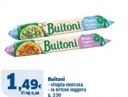 Sigma Buitoni sfoglia delicata, la brisee leggera offerta