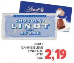 Eté Lindt gamme bleue fondente latte offerta