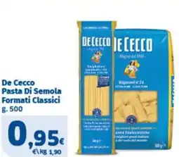 Sigma De Cecco Pasta Di Semola Formati Classici offerta