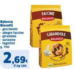 Sigma Balocco Biscotti gocciolotti, allegre faccine, girandole, saracene, fagottini offerta