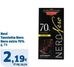 Sigma Novi Tavoletta Nero Nero extra 70% offerta