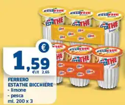 Sigma Ferrero estathe bicchiere, limone, pesca offerta