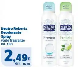 Sigma Neutro Roberts Deodorante Spray offerta