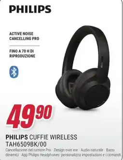 Trony PHILIPS CUFFIE WIRELESS TAH6509BK/00 offerta