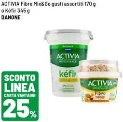 Iper La Grande ACTIVIA Fibre Mix&Go o Kéfir offerta