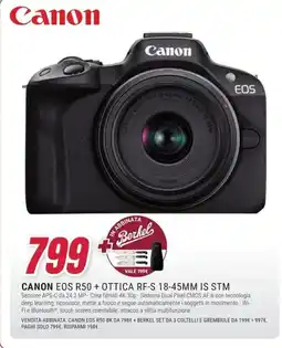 Trony CANON EOS R50+ OTTICA RF-S 18-45MM IS STM offerta