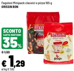 Iper La Grande Fagolosi Minipack classici o pizza GRISSIN BON offerta