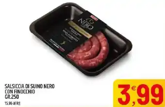 Salsiccia di suino nero con finocchio