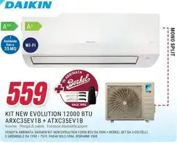 Trony DAIKIN KIT NEW EVOLUTION 12000 BTU ARXC35EV1B + ATXC35EV1B offerta