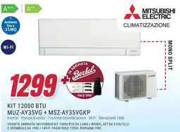 Trony MITSUBISHI ELECTRIC KIT 12000 BTU MUZ-AY35VG+ MSZ-AY35VGKP offerta