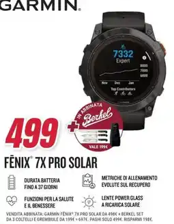 Trony Garmin fénix 7X pro solar offerta