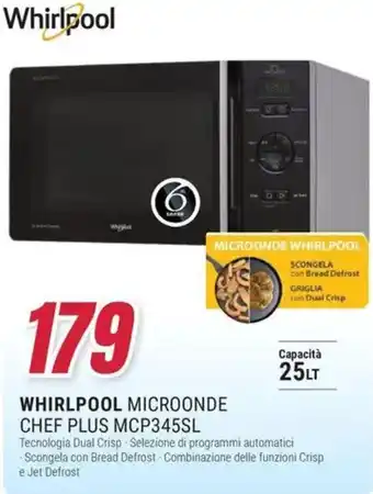 WHIRLPOOL MICROONDE CHEF PLUS MCP345SL