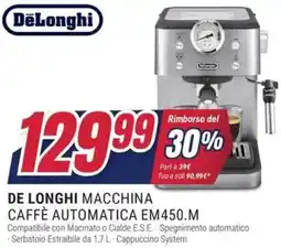 Trony DE LONGHI MACCHINA CAFFÈ AUTOMATICA EM450.M offerta
