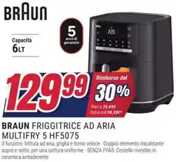 Trony BRAUN FRIGGITRICE AD ARIA MULTIFRY 5 HF5075 offerta