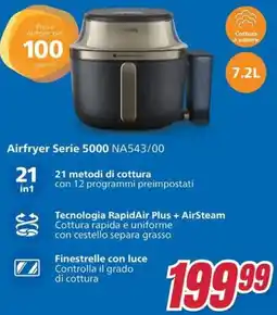 Trony PHILIPS Airfryer Serie 5000 NA543/00 offerta
