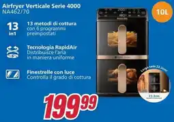 Trony PHILIPS Airfryer Verticale Serie 4000 NA462/70 offerta