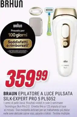 Trony BRAUN EPILATORE A LUCE PULSATA SILK-EXPERT PRO 5 PL5052 offerta